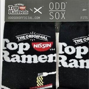 ODD SOX noodles soup fork bowl Graphic socks unisex adult food NEW Pop Culture